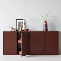 Woood Merel Dressoir grenen bordeaux 200 cm[fsc]