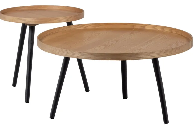 Woood Mesa Bijzettafel L Hout Naturel 34xØ60