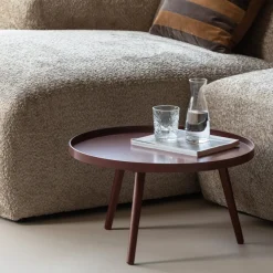 Woood Mesa Bijzettafel L 34xo60 Cm Hout Bordeauxrood [FSC]