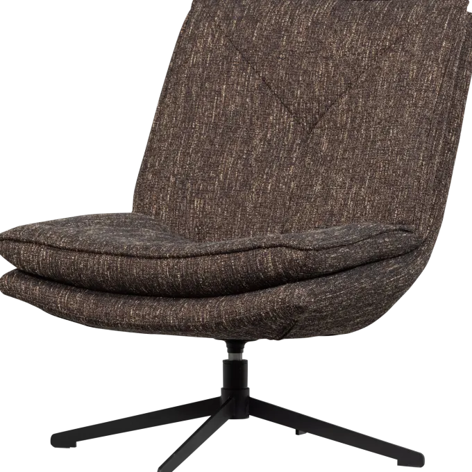 Woood Milaro draaifauteuil bruin melange