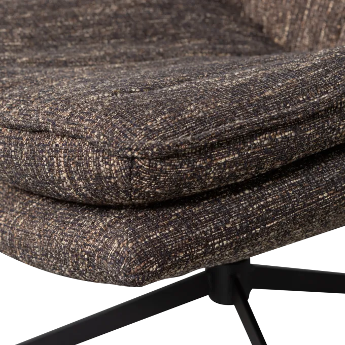 Woood Milaro draaifauteuil bruin melange