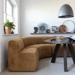 Woood Mojo Base Eetbank 84 Cm Rugleuning Wollig Honinggeel [FSC]