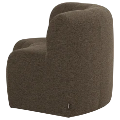 Woood Mojo Base Eetbank Halfronde Hoek Rug Boucle Bruin [FSC]