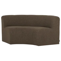 Woood Mojo Base Eetbank Halfronde Hoek Rug Boucle Bruin [FSC]