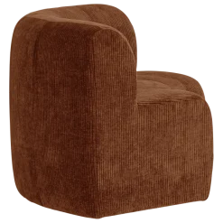 Woood Mojo Base Eetbank Halfronde Hoek Rugleuning Rib R.Bruin[Fsc]