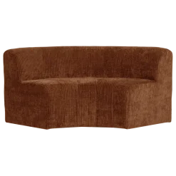 Woood Mojo Base Eetbank Halfronde Hoek Rugleuning Rib R.Bruin[Fsc]