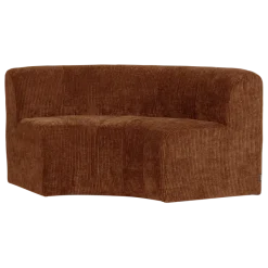 Woood Mojo Base Eetbank Halfronde Hoek Rugleuning Rib R.Bruin[Fsc]