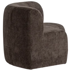 Woood Mojo Base Eetbank Halfronde Hoek Rugleuning Rib Bruin [FSC]