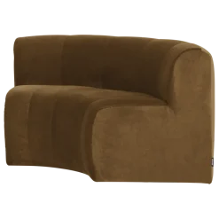 Woood Mojo Base Eetbank Halfronde Hoek Rug Velvet Honinggeel [FSC]
