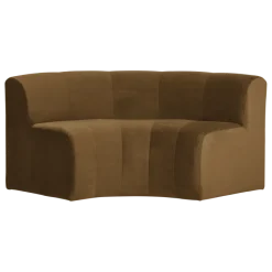 Woood Mojo Base Eetbank Halfronde Hoek Rug Velvet Honinggeel [FSC]