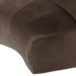 Woood Mojo Base Eetbank Halfronde Hoek Rug Velvet Bruin [FSC]