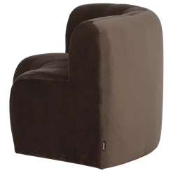 Woood Mojo Base Eetbank Halfronde Hoek Rug Velvet Bruin [FSC]