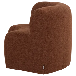 Woood Mojo Base Eetbank Halfronde Hoek Rug Boucle Roestbruin [FSC]
