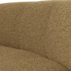 Woood Mojo Base Eetbank Halfronde Hoek Rug Boucle Geel/Bruin [FSC]