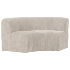 Woood Mojo Base Eetbank Halfronde Hoek Rugleuning Rib Ecru [FSC]