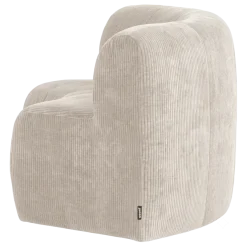 Woood Mojo Base Eetbank Halfronde Hoek Rugleuning Rib Ecru [FSC]