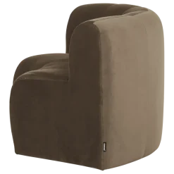 Woood Mojo Base Eetbank Halfronde Hoek Rug Velvet Taupe [FSC]