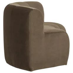 Woood Mojo Base Eetbank Halfronde Hoek Rug Velvet Taupe [FSC]