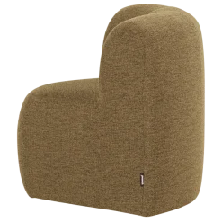 Woood Mojo Base Eetbank Hoek Met Rugleuning Boucle Geel/Bruin[Fsc]