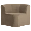 Woood Mojo Base Eetbank Hoek Rugleuning Velvet Khaki [FSC]
