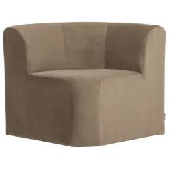 Woood Mojo Base Eetbank Hoek Rugleuning Velvet Khaki [FSC]
