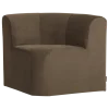 Woood Mojo Base Eetbank Hoek Rugleuning Velvet Taupe [FSC]