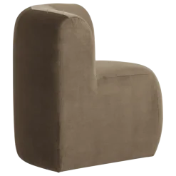 Woood Mojo Base Eetbank Hoek Rugleuning Velvet Taupe [FSC]