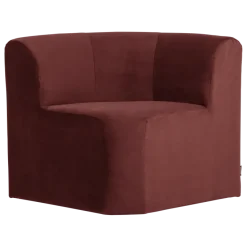 Woood Mojo Base Eetbank Hoek Rugleuning Velvet Kastanjebruin [FSC]
