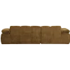 Woood Mojo Chaise Longue Bank Links Geweven Ribstof Honinggeel