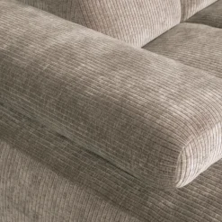 Woood Mojo Chaise Longue Bank Links Geweven Ribstof Donkerzand