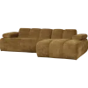Woood Mojo Chaise Longue Bank Rechts Geweven Ribstof Honinggeel