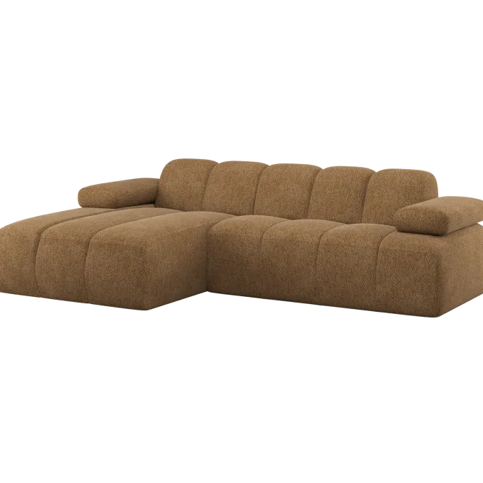 Woood Mojo Chaise Longue Bank Links Wollig Honinggeel