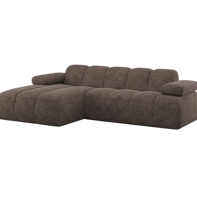 Woood Mojo Chaise Longue Bank Links Wollig Bruin