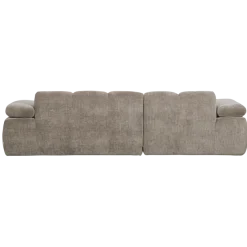 Woood Mojo chaise longue bank links ribstof donkerzand