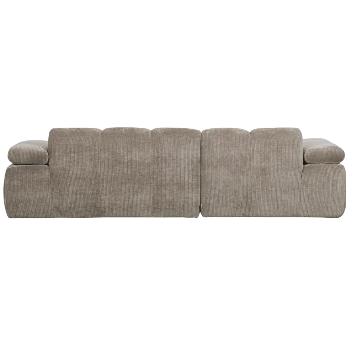 Woood Mojo chaise longue bank links ribstof donkerzand