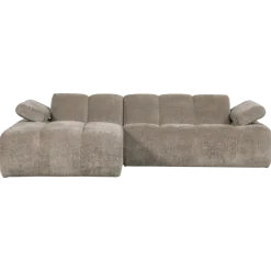 Woood Mojo chaise longue bank links ribstof donkerzand