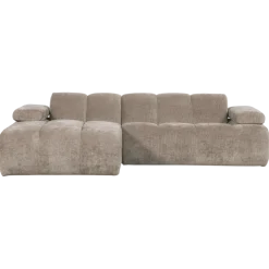 Woood Mojo chaise longue bank links ribstof donkerzand