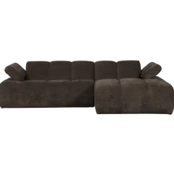 Woood Mojo chaise longue bank rechts ribstof bruin