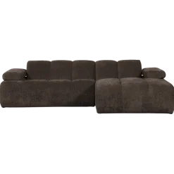 Woood Mojo chaise longue bank rechts ribstof bruin