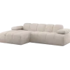 Woood Mojo Chaise Longue Bank Links Ribstof Ecru