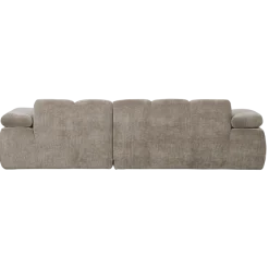 Woood Mojo chaise longue bank rechts ribstof donkerzand
