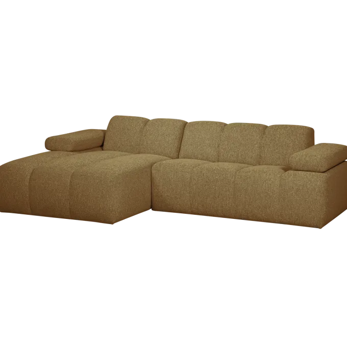 Woood MOJO chaise longue links boucle geel/bruin melange