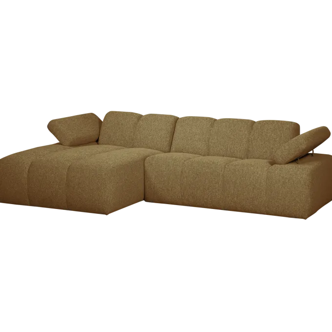 Woood MOJO chaise longue links boucle geel/bruin melange