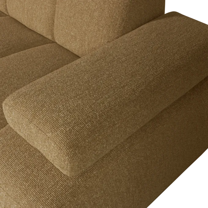 Woood MOJO chaise longue links boucle geel/bruin melange