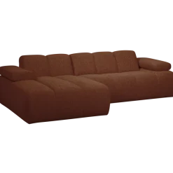 Woood MOJO chaise longue links boucle roestbruin melange
