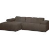 Woood MOJO chaise longue links boucle bruin melange