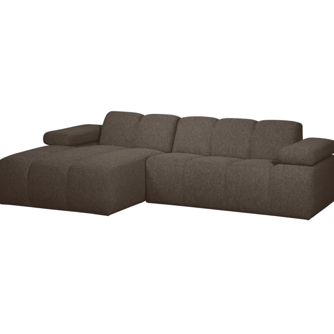 Woood MOJO chaise longue links boucle bruin melange