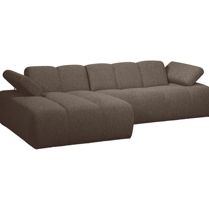 Woood MOJO chaise longue links boucle bruin melange