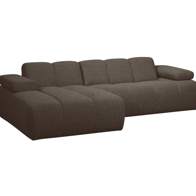 Woood MOJO chaise longue links boucle bruin melange