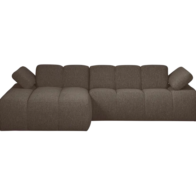 Woood MOJO chaise longue links boucle bruin melange